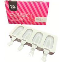Molde de silicone para picolés pequeno - Azucren - 4 cavidades