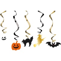 Pingentes de figuras de Halloween 75 cm - 5 peças