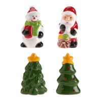 Bonecos de Natal sortidos de 3 cm - Dekora - 50 peças