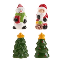 Figuras de Natal sortidas para bolos de 3 cm - Dekora - 50 unid.