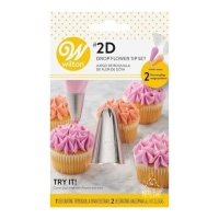 Kit de bico drop flower com 2 mangas de confeitar - Wilton