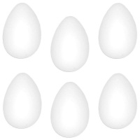Figura de cortiça em forma de ovo 5,5 x 8 cm - 6 pcs.
