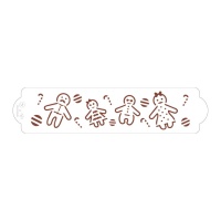 Estêncil da família do pão de gengibre de 30 cm
