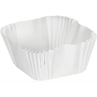 Cápsulas quadradas brancas para cupcakes de 5 cm - 30 unidades