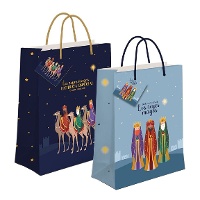 Saco de presente de 60 x 45 x 13 cm dos Reis Magos majestades - 1 unidade