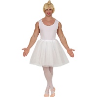 Fantasia de bailarina branca para homem