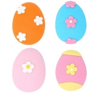 Figuras de ovos coloridos em açúcar - PME - 12 unidades