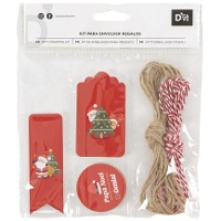 Etiquetas para presente de Papai Noel - 25 peças