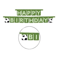 Grinalda de Feliz Aniversário Futebol 3 m