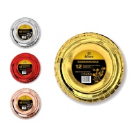Placas de cartão coloridas de 17 cm - 12 unidades.