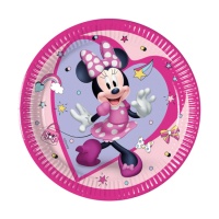 Pratos de Minnie e Daisy cor-se-rosa de 19,5 cm - 8 unidades