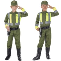 Fato de polícia de trânsito verde para criança
