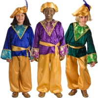 Fato de pajem colorido para criança