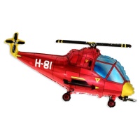Balão Helicóptero Vermelho 96 x 57 cm - Festa Conversa