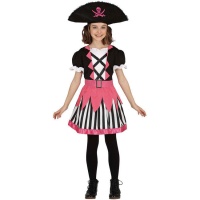 Fato de pirata cor-de-rosa para menina