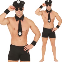 Conjunto de stripper policial para adulto