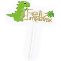 Topper para bolo de Dinosaurios feliz aniversário