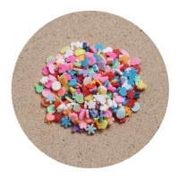 Figuras decorativas de cor pastel sortida de 0,5 cm