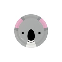 Pratos Koala de 17 cm - 8 unidades