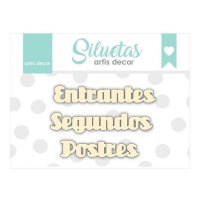 Cartolina de Entradas, Pratos Principais e Sobremesas - Artis decor - 3 unidades