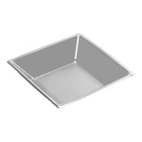 Pratos de 18 cm de plástico fundos em cor prateada - 5 unidades