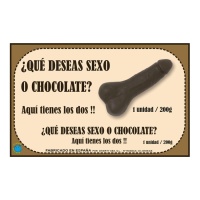 Pénis de chocolate 200 gr - 1 peça