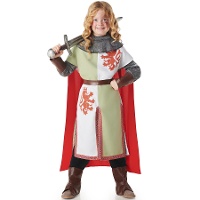 Fantasia de cavaleiro medieval leão infantil