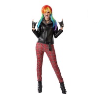 Fato de roqueiro punk para mulher