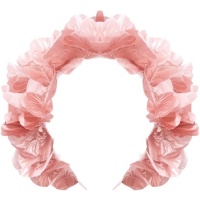 Fita de cabeça de flor rosa metálica - 1 pc.