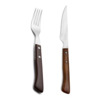 Conjunto de 6 garfos 20 cm e 6 facas talheres 22 cm Floresta - Arcos