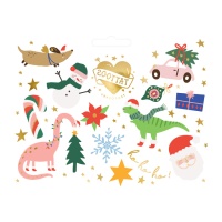 Tatuagens temporárias Natal sortido - 12 peças