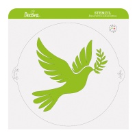 Stencil de pomba de 25 cm - Decora
