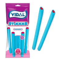 Alcaçuz azul de framboesa recheado - Ritmo Framboesa Vidal - 90 gr