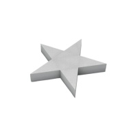 Figura de cortiça em forma de estrela, 18 x 18 x 4 cm.