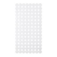 Tapete de duche antiderrapante de 68 x 36 cm em tijolo branco