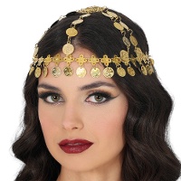 Tiara de moedas douradas