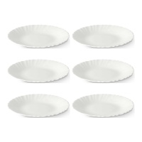 Prato branco opala de 19 cm - 6 unidades