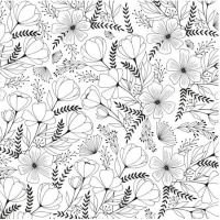 Folha para decalque de flores - Artemio - 1 unid.