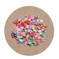 Formas decorativas de coração com mensagem 0,5 cm