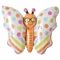 Balão de Borboleta multicolor de 83 x 58 cm