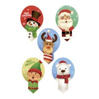 Piquetes de bolacha de Natal recortados 6,5 x 4 cm - Dekora - 20 unid.