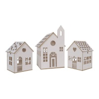 Casas de cartão para decorar - Artis decor - 3 unidades