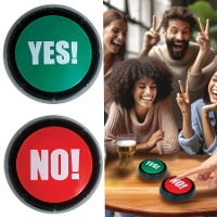 Botões de Sim e Não com luz e som para jogos