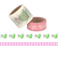 A fita Washi da Vida é simples flores 5 m - 2 pcs.