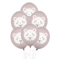 Balões de Látex Urso bebé 30 cm - PartyDeco - 50 unidades