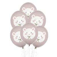 Balões de Látex Urso Bebé 30 cm - PartyDeco - 50 unidades