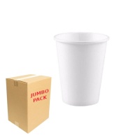 Copos de cartão branco de 200 ml - 2400 unidades.