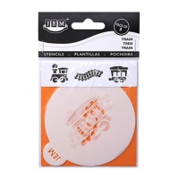 9 cm cupcake train stencils - JEM - 3 unidades