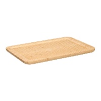Bandeja retangular de bambu 34 x 24 cm para aperitivos