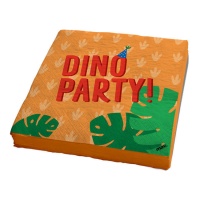 Guardanapos de festa Dino 16,5 x 16,5 cm - 20 unid.